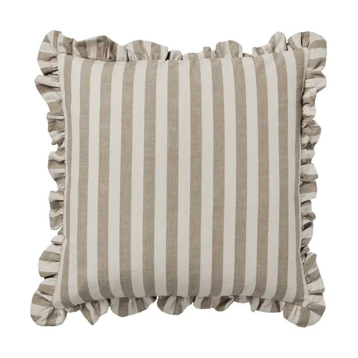 Ina putetrekk - Brown kelp-castle beige, 50x50 cm - Broste Copenhagen