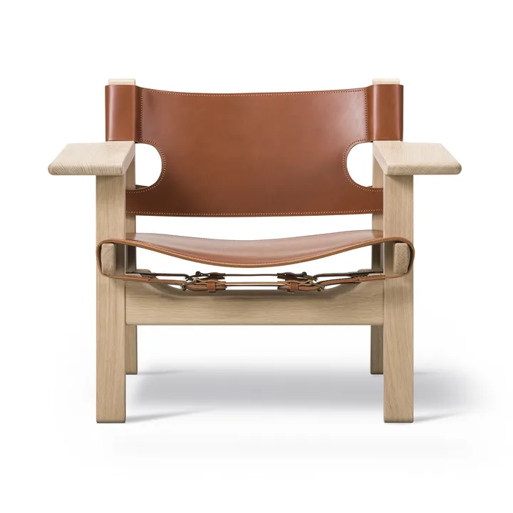 Den spanske stol lenestol - Lær cognac-såpet eik - Fredericia Furniture