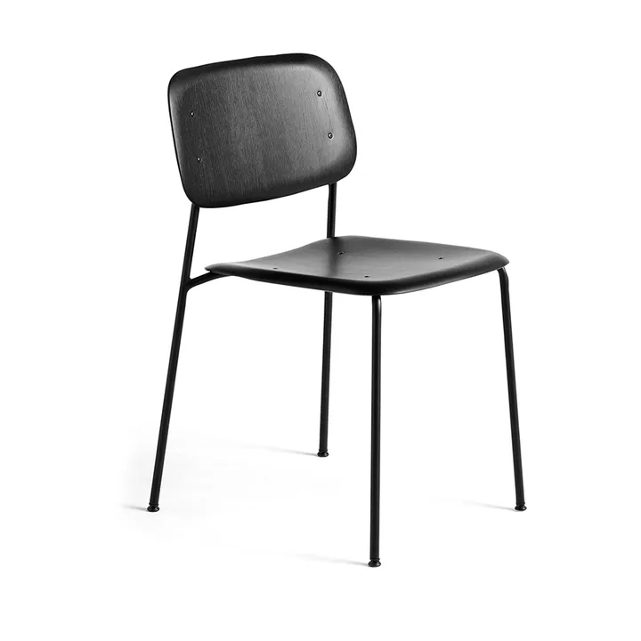 Soft Edge 40 stol - Black oak-svart stål understell - HAY