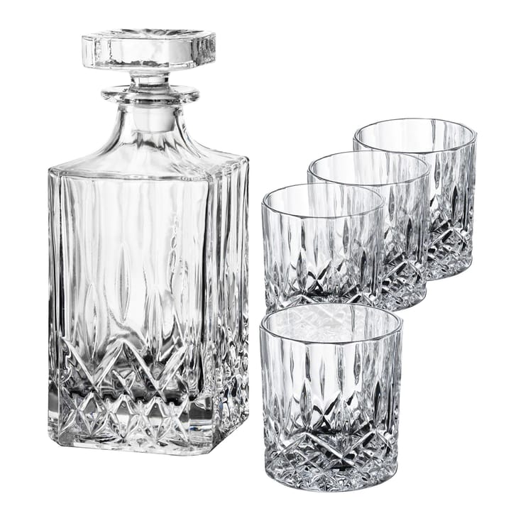 Harvey whiskeysett karaffel og 4 stk whiskeyglass - Glass - Aida