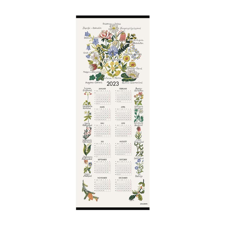 Landskapsblomster kalender 2023, 35 x 90 cm Almedahls