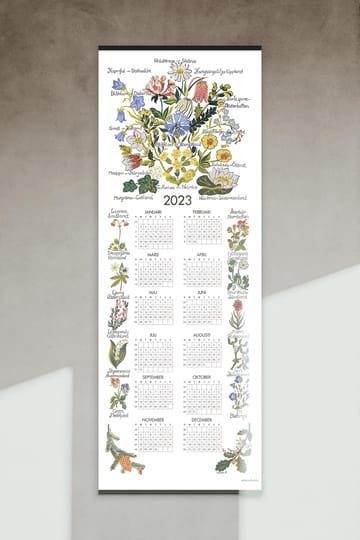 Landskapsblomster kalender 2023 - 35 x 90 cm - Almedahls