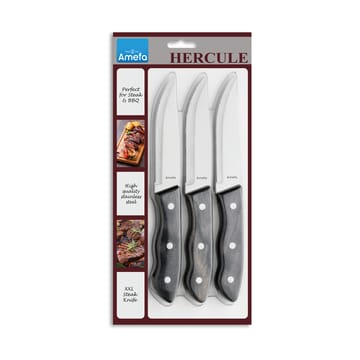 Hercule grillkniv XXL 3-pk - Svart - Amefa