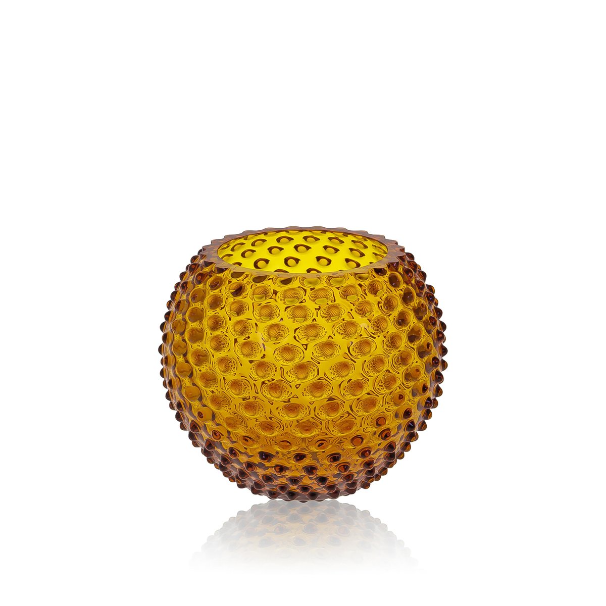 Bilde av Anna Von Lipa Hobnail Globe Vase 18 cm Amber