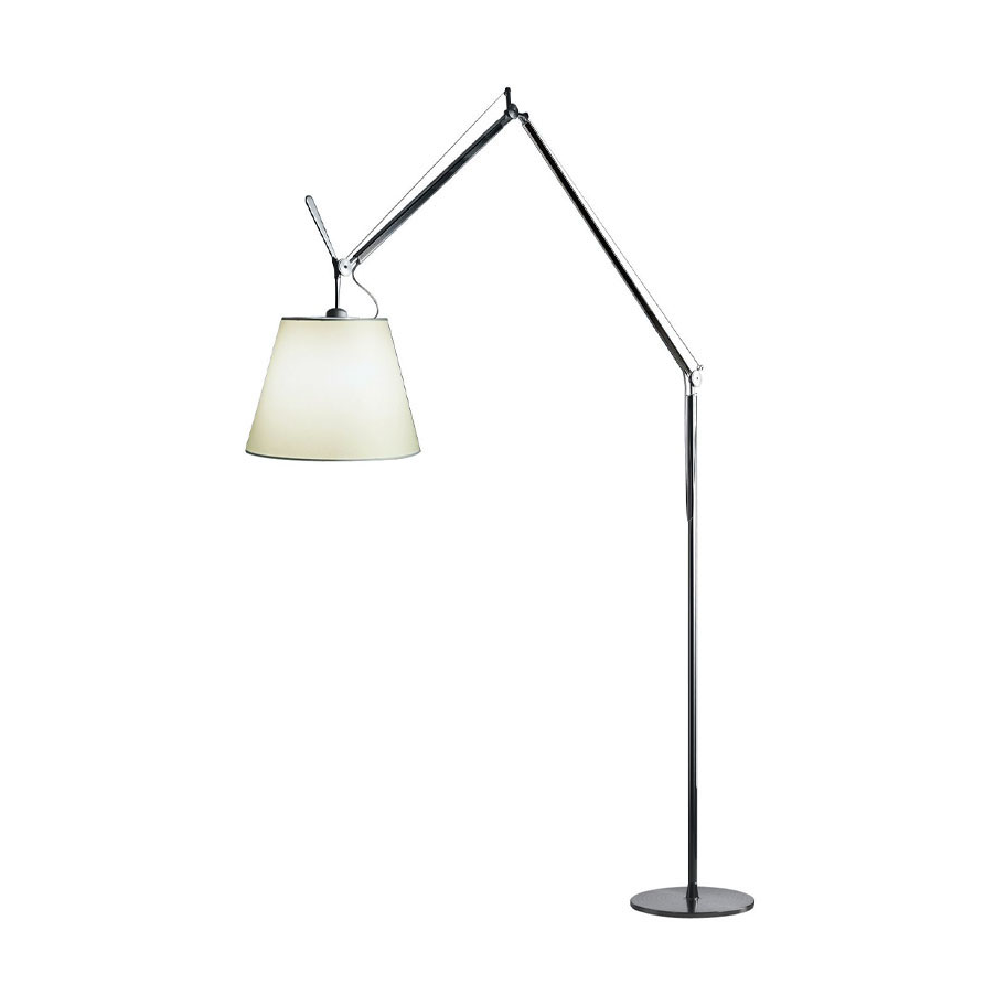 Bilde av Artemide Tolomeo Mega gulvlampe pergament-sort ø42 cm