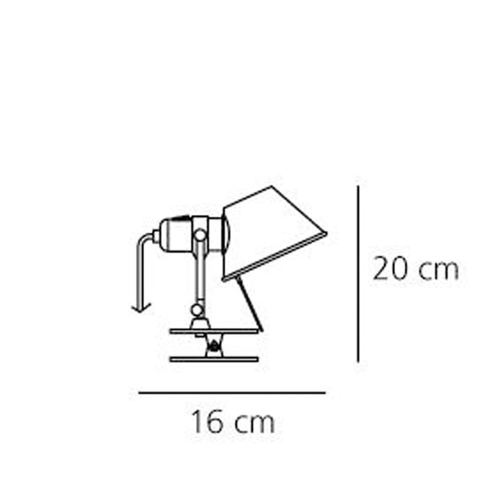 Tolomeo pinza micro vegglampe, aluminium, LED Artemide