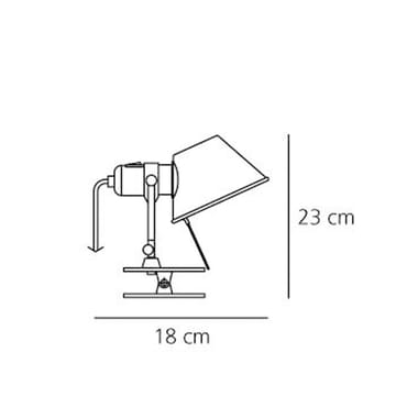 Tolomeo pinza vegglampe - aluminium, LED - Artemide