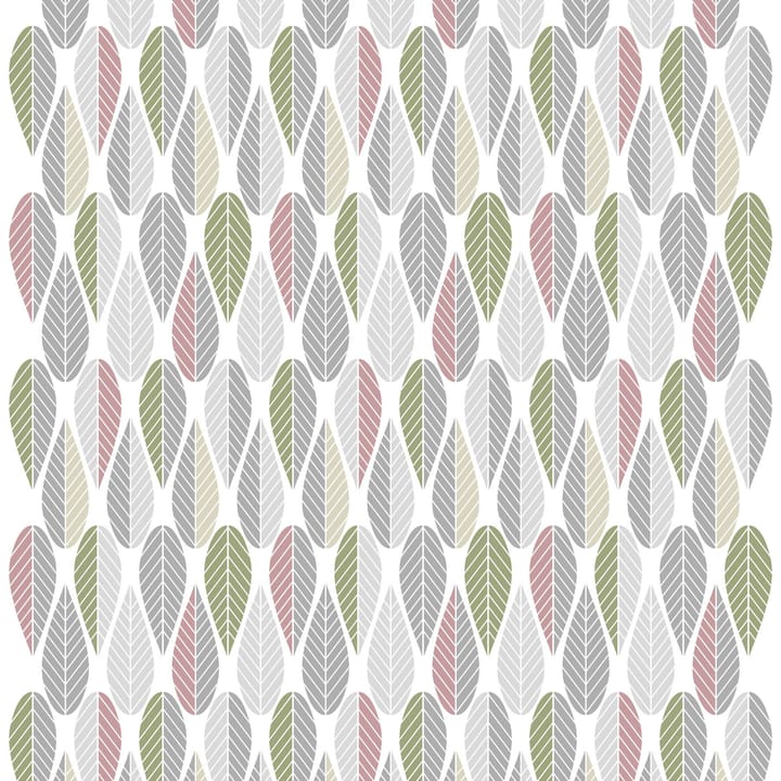 Blader stoff - rosa-grå-gr�ønn - Arvidssons Textil