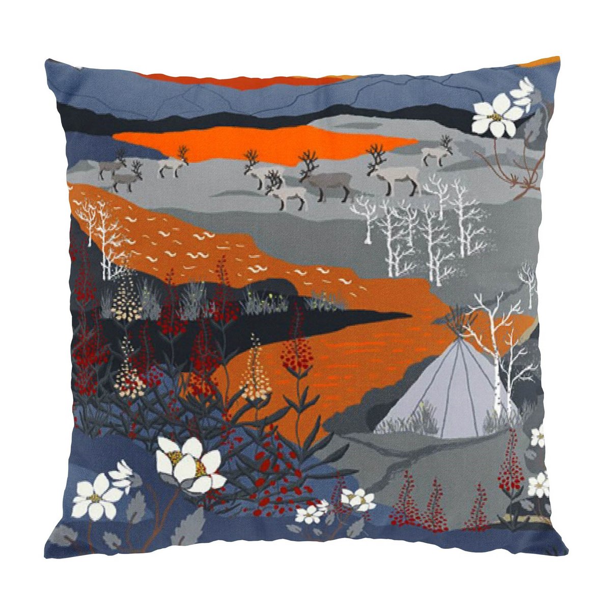 Arvidssons Textil Fjällvandring putetrekk 47 x 47 cm Oransje