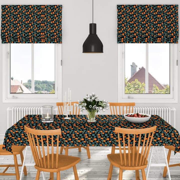 Klöveräng voksduk, Orange-svart Arvidssons Textil