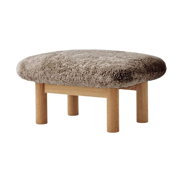 Brasilia fotskammel, Natural oak-Sahara sheepskin curly Audo Copenhagen