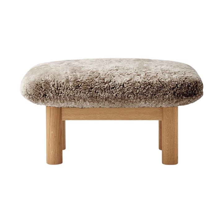 Brasilia fotskammel, Natural oak-Sahara sheepskin curly Audo Copenhagen