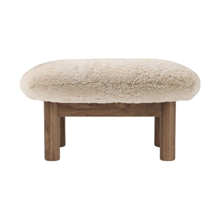 Brasilia fotskammel, Walnut-Nature sheepskin curly Audo Copenhagen