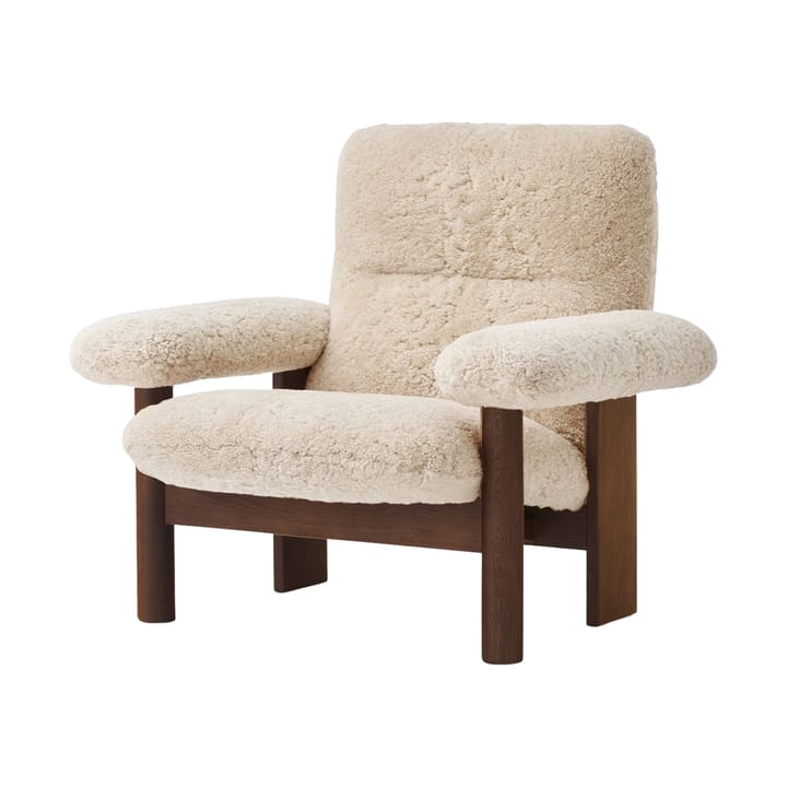 Brasilia lenestol - Dark oak-Nature sheepskin curly - Audo Copenhagen