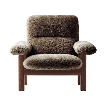 Brasilia lenestol - Dark oak-Sahara sheepskin curly - Audo Copenhagen