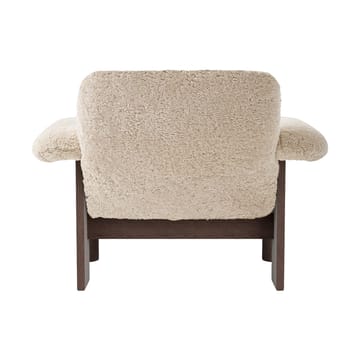 Brasilia lenestol low back - Dark oak-Nature sheepskin curly - Audo Copenhagen