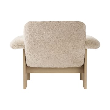 Brasilia lenestol low back - Natural oak-Nature sheepskin curly - Audo Copenhagen