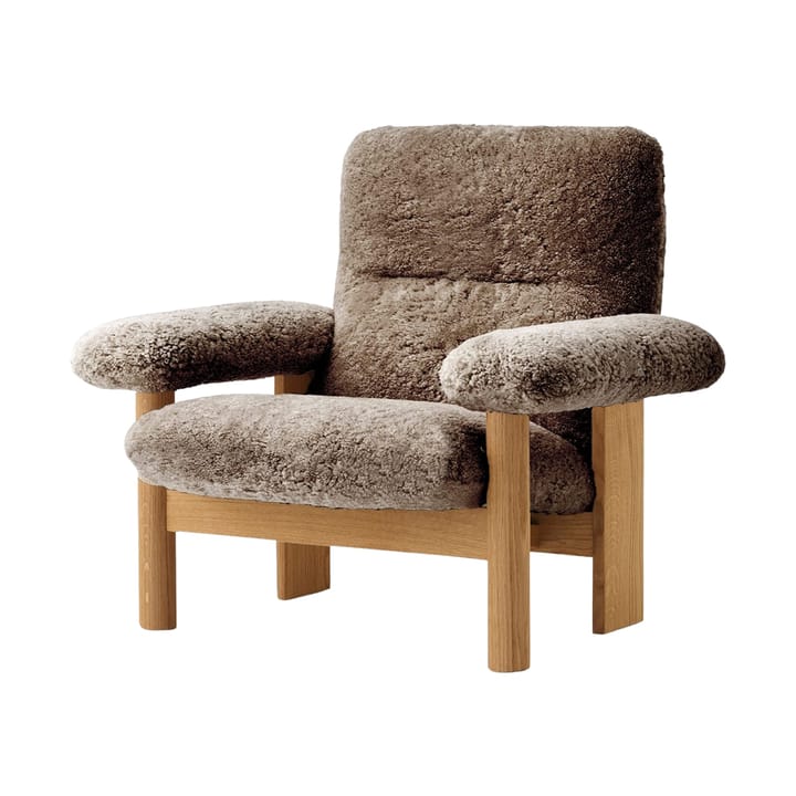 Brasilia lenestol - Natural oak-Sahara sheepskin curly - Audo Copenhagen