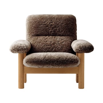 Brasilia lenestol - Natural oak-Sahara sheepskin curly - Audo Copenhagen