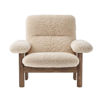 Brasilia lenestol - Walnut-Nature sheepskin curly - Audo Copenhagen