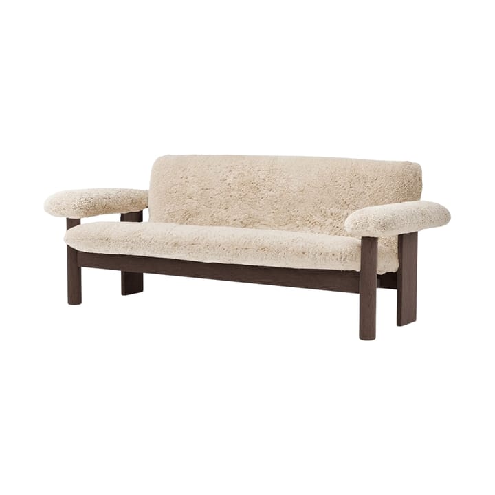 Brasilia sofa 2-seters, Dark oak-Nature sheepskin curly Audo Copenhagen