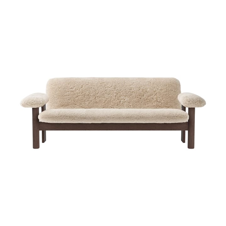 Brasilia sofa 2-seters, Dark oak-Nature sheepskin curly Audo Copenhagen