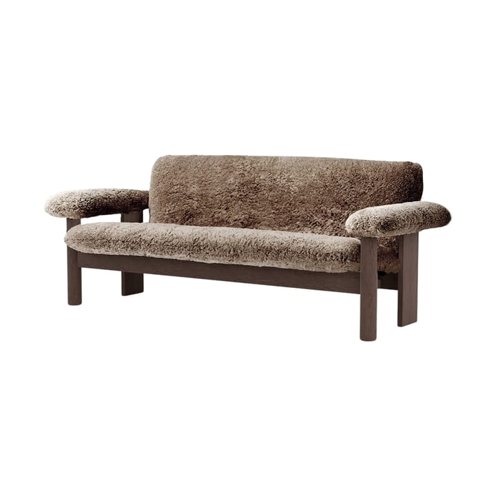 Brasilia sofa 2-seters, Dark oak-Sahara sheepskin curly Audo Copenhagen