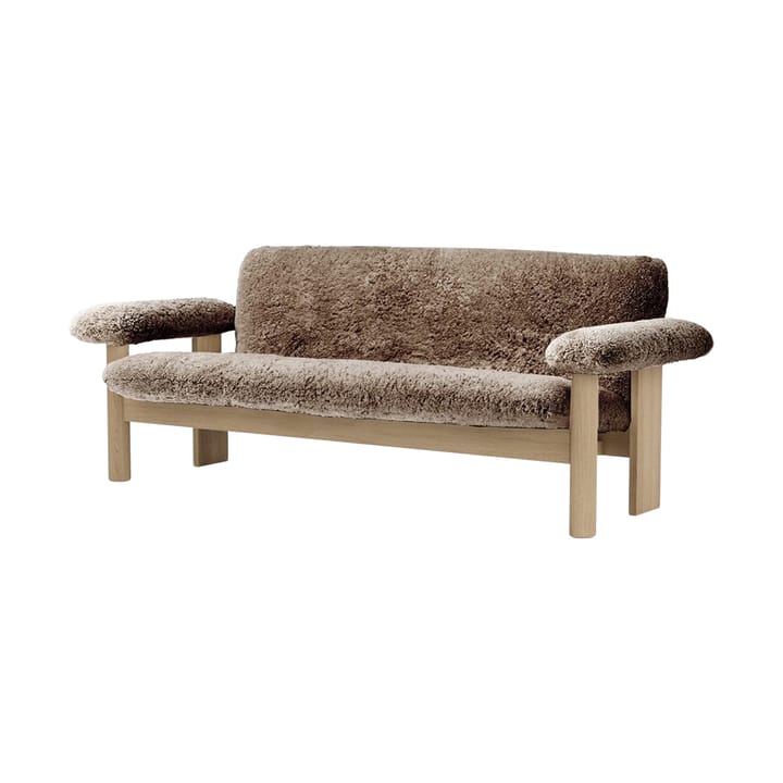 Brasilia sofa 2-seters, Natural oak-Sahara sheepskin curly Audo Copenhagen