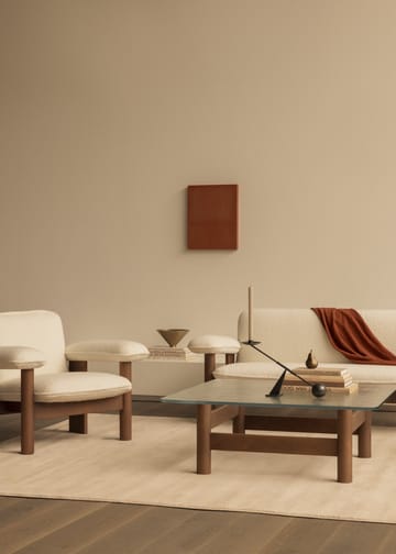 Brasilia sofa 2-seters - Natural oak-Sahara sheepskin curly - Audo Copenhagen