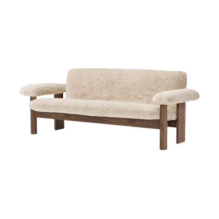 Brasilia sofa 2-seters - Walnut-Nature sheepskin curly - Audo Copenhagen