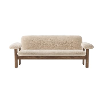 Brasilia sofa 2-seters - Walnut-Nature sheepskin curly - Audo Copenhagen