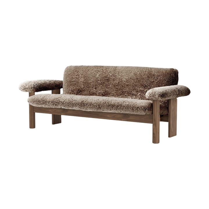 Brasilia sofa 2-seters, Walnut-Sahara sheepskin curly Audo Copenhagen