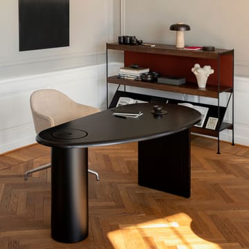 Zet hyllesystem - oak black stained, 1 x 2, black steel base - Audo Copenhagen