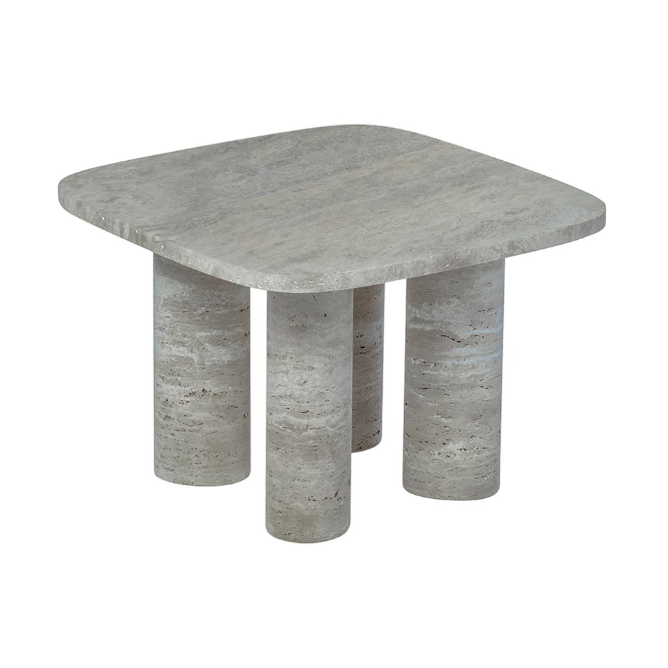 Bilde av blomus Volos sidebord S 52x52 cm Silver Travertine