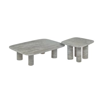 Volos sidebord S 52x52 cm - Silver Travertine - blomus