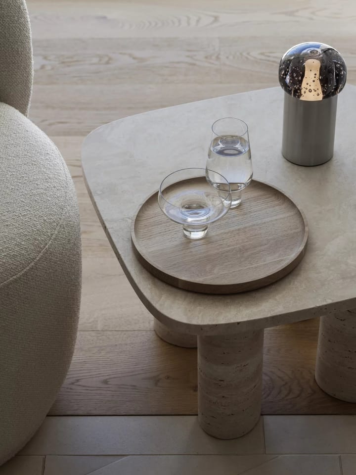 Volos sidebord S 52x52 cm, Travertine blomus