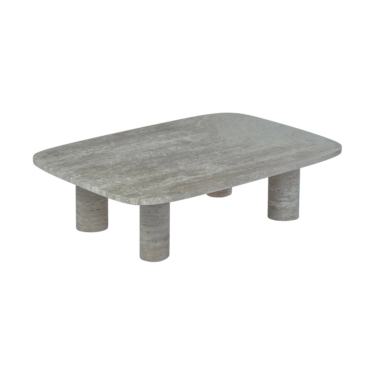 Bilde av blomus Volos sofabord L 100x70 cm Silver Travertine