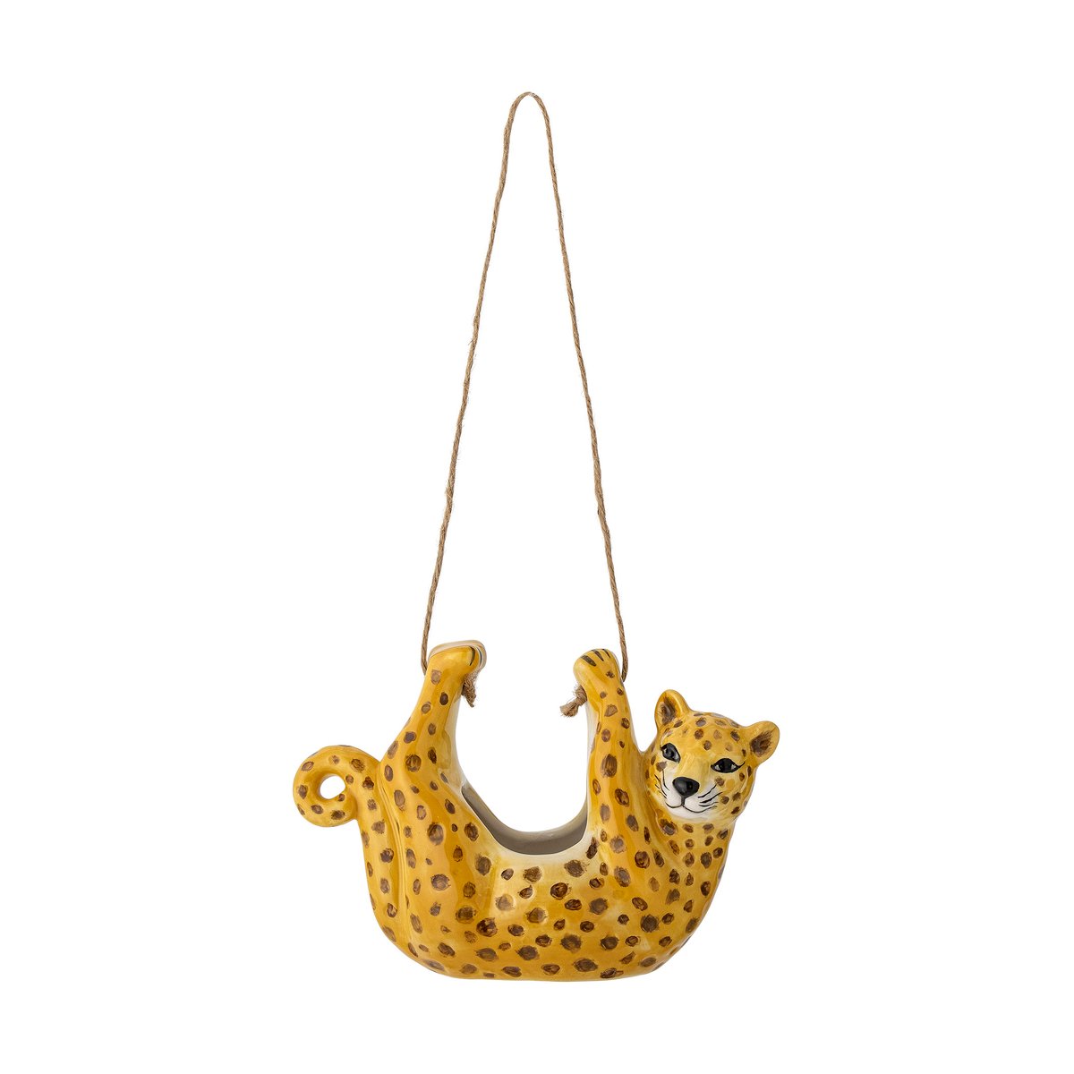 Bilde av Bloomingville Roam hengende krukke Yellow cheetah