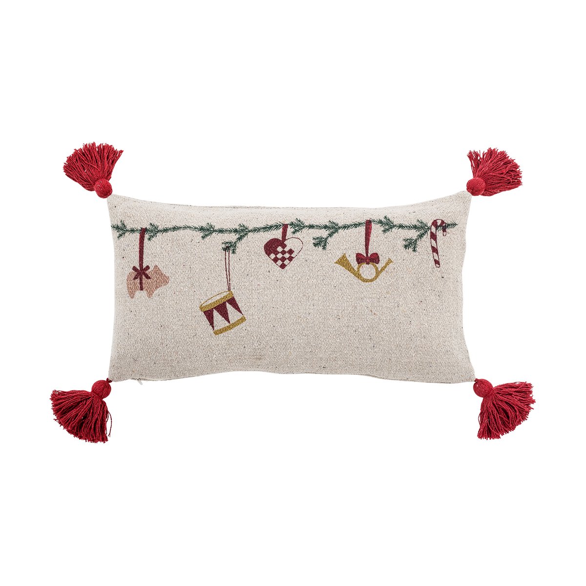 Bilde av Bloomingville Yule pute 30x60 cm Hvit