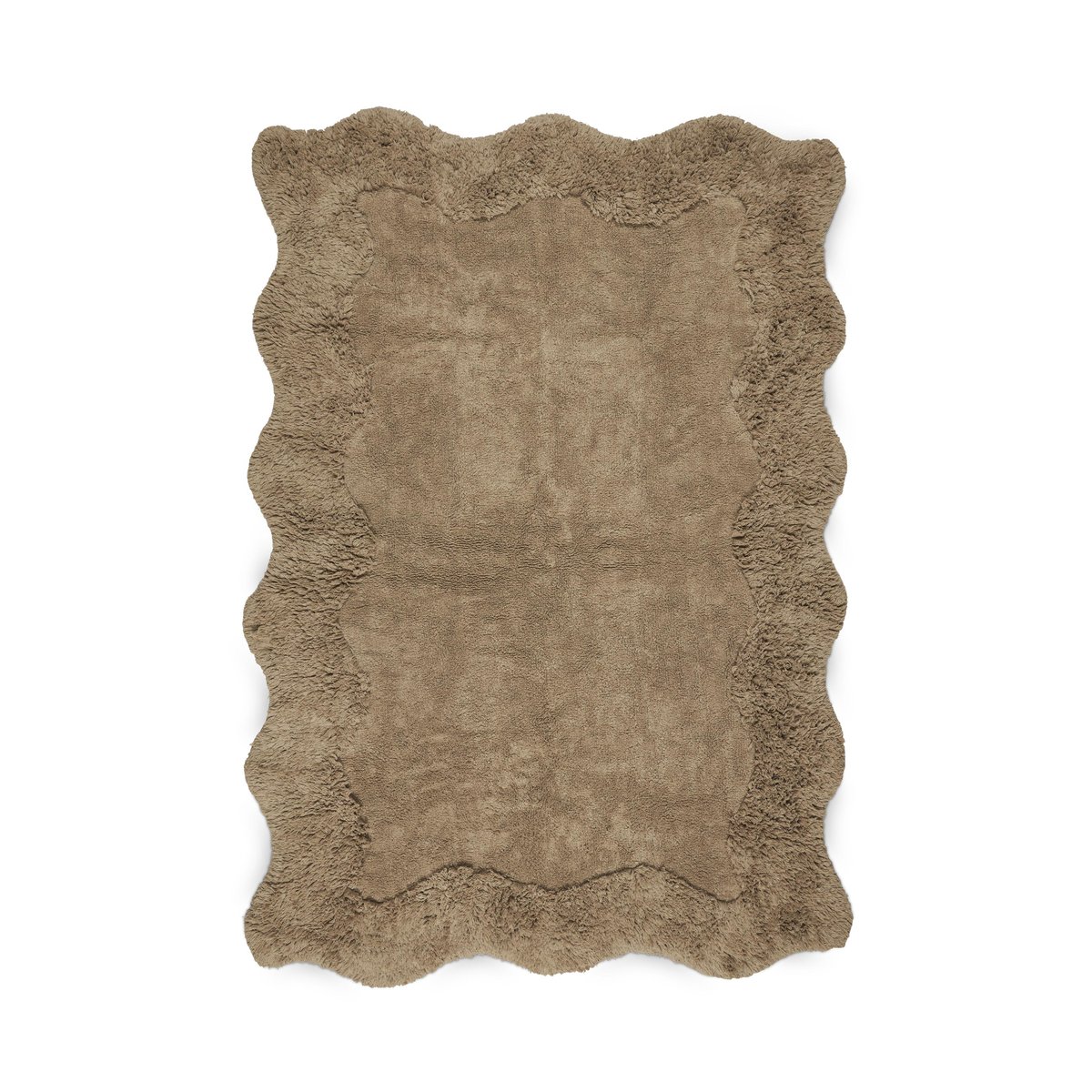 Bilde av Boel & Jan Curly bomullsteppe 160x230 cm Beige