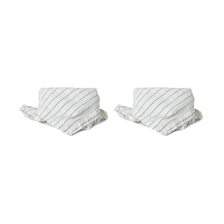 Skärgård stoffserviett 40x40 cm 2-pack - Hvit - Boel & Jan