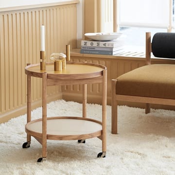 Bølling Tray Table model 50 rullebord - clay, røykoljet eikestativ - Brdr. Krüger