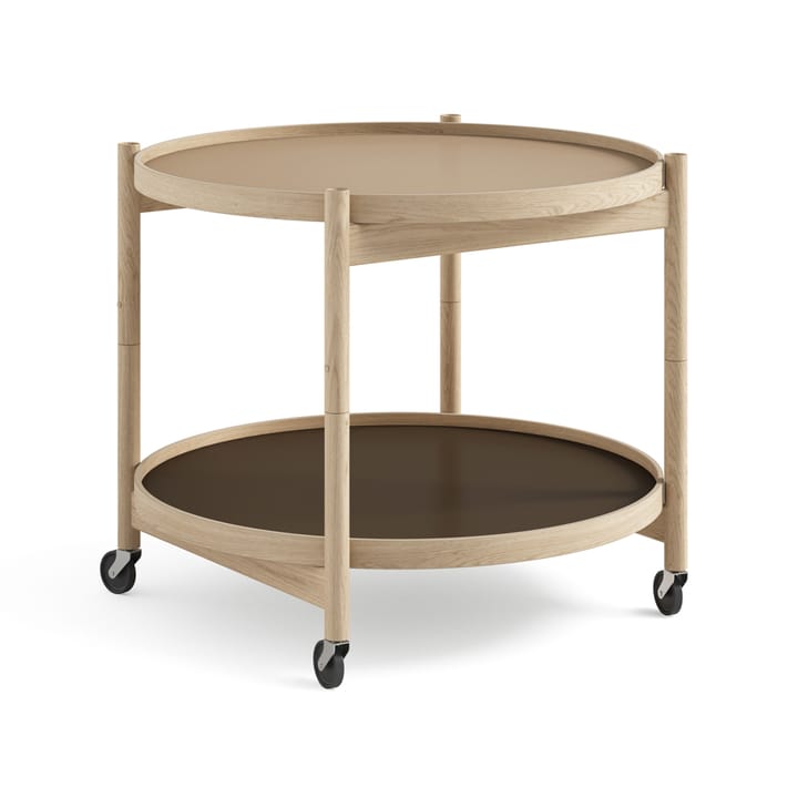 Bølling Tray Table model 60 rullebord - earth, ubehandlet eikestativ - Brdr. Krüger