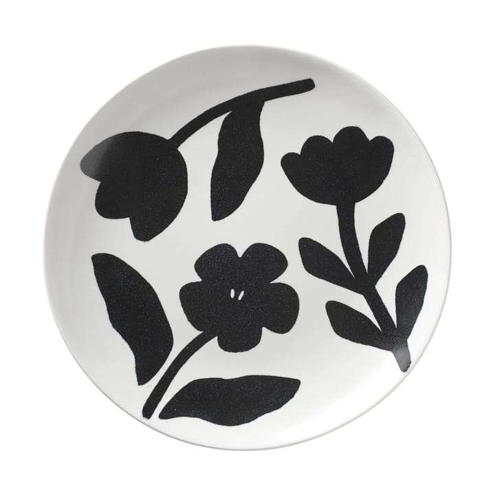 Flora tallerken Ø26 cm - Black-off white - Broste Copenhagen