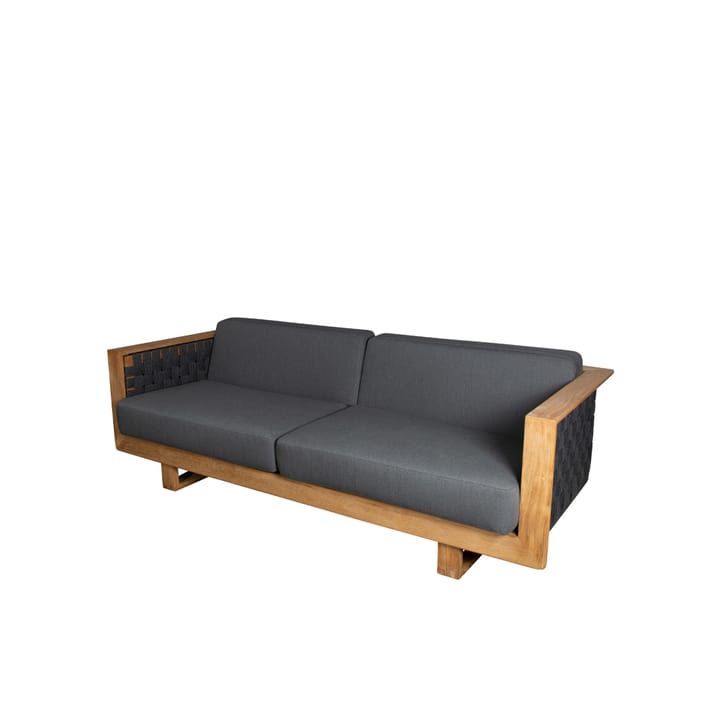 Angle Sofa 3-seter - Dark grey, teak - Cane-line