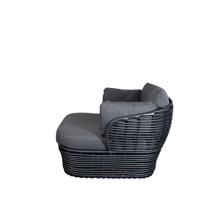 Basket Lounge lenestol - Graphite grey, inkl. gråe puter - Cane-line