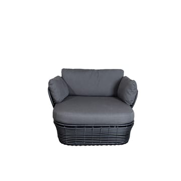 Basket Lounge lenestol - Graphite grey, inkl. gråe puter - Cane-line