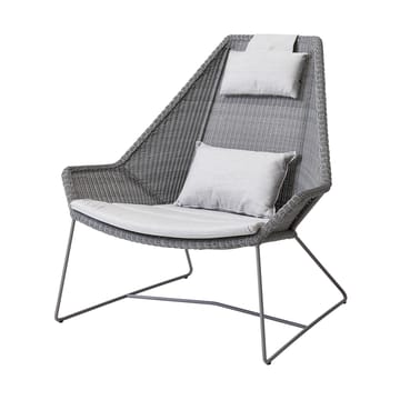 Breeze Loungestol putesett, høy rygg - Cane-line Natté light grey - Cane-line