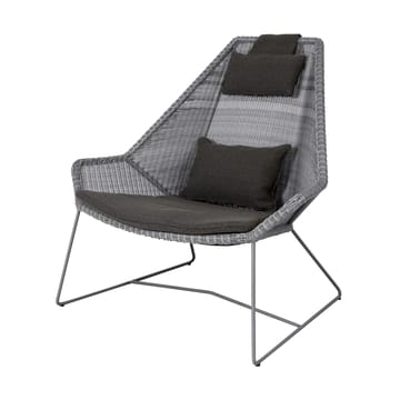 Breeze Loungestol putesett, høy rygg - Focus grey - Cane-line