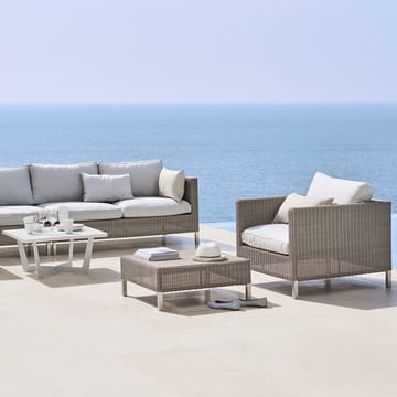 Connect modulsofa - 2-seter taupe, venstre, hvite puter - Cane-line